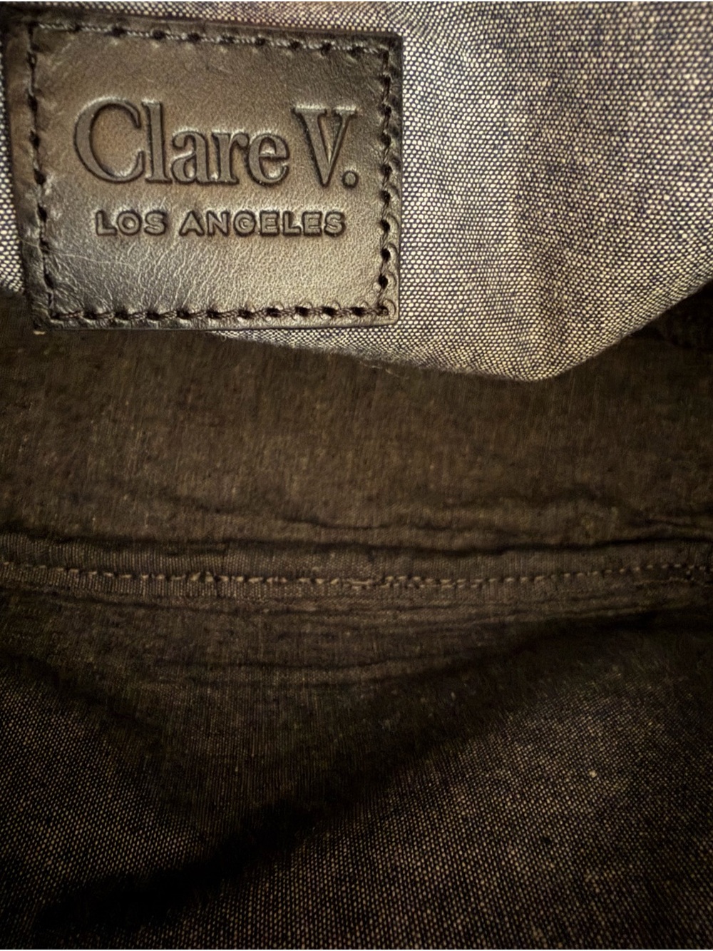 Clare V Marisol Diagonal Woven Crossbody Bag in Toffee - Picture 9 of 11